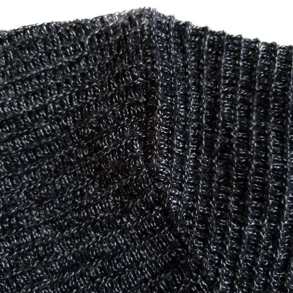 MONTE ROSSO textured pullover casual knit crewneck sweater heathered black XXL - Picture 2 of 6